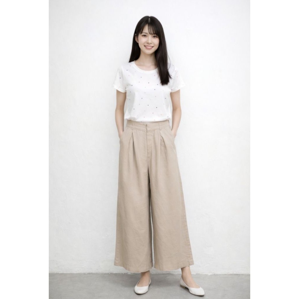 Pants NIKO And Linen Cream