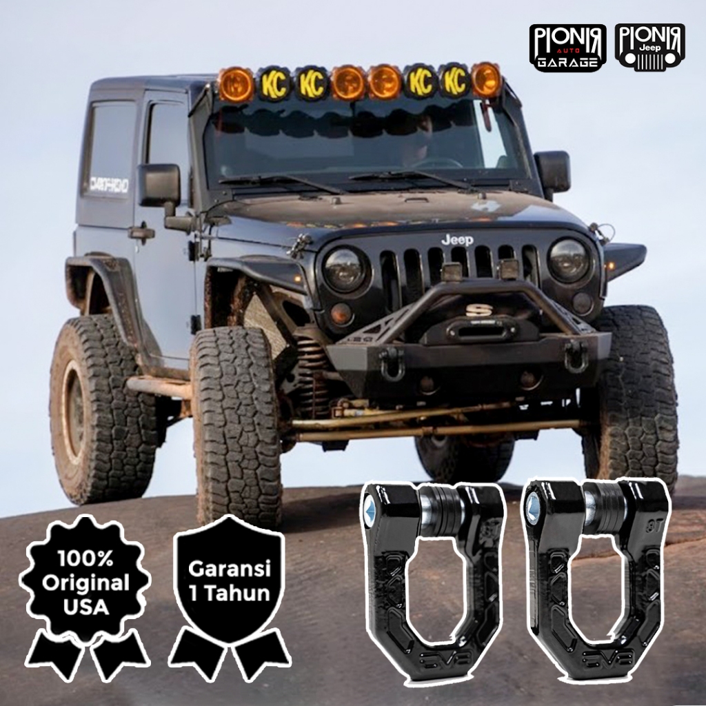 Shackle Winch Elite 3/4 Bahan Baja DV8 Offroad Original USA | Shackle Winch Universal 3/4 | Shackle 