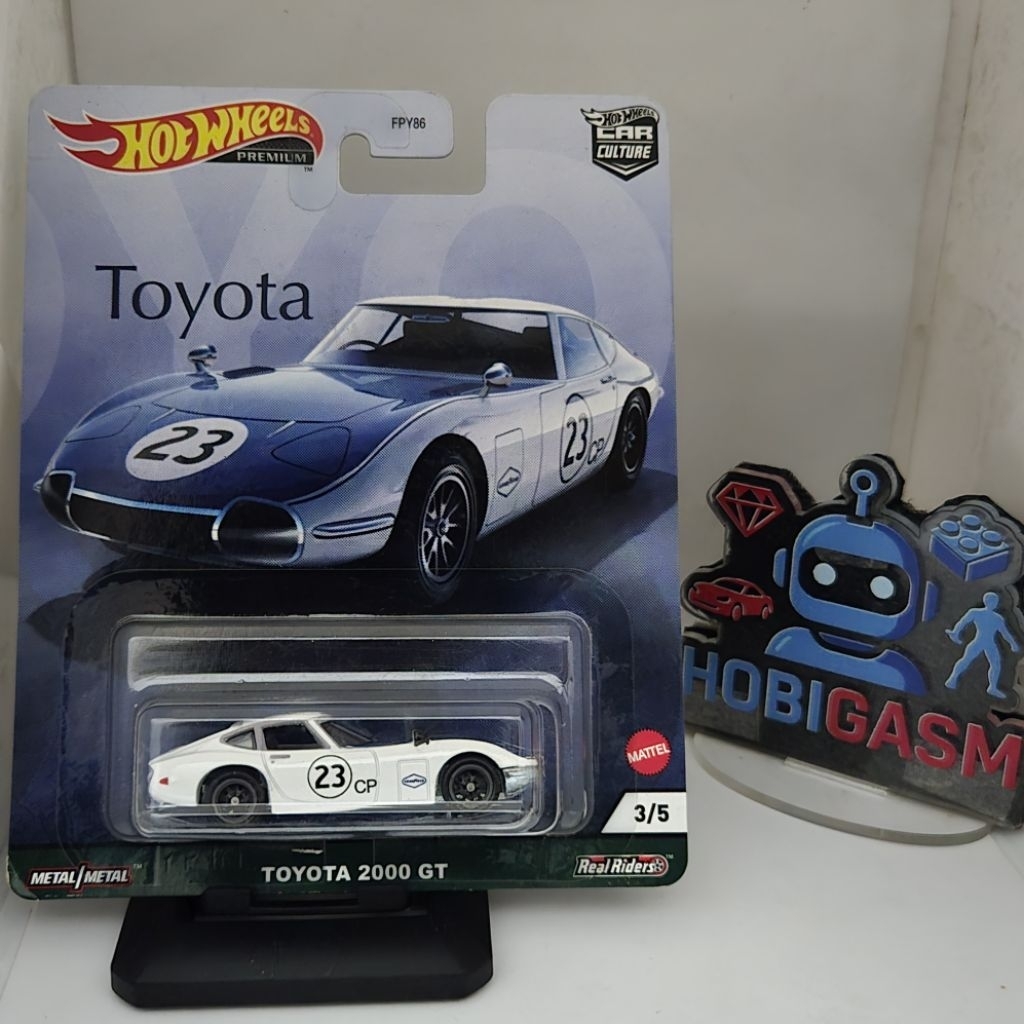 Hotwheels Premium Toyota 2000 GT | White Putih Color | Ban Karet | Full Metal | Toyota Series