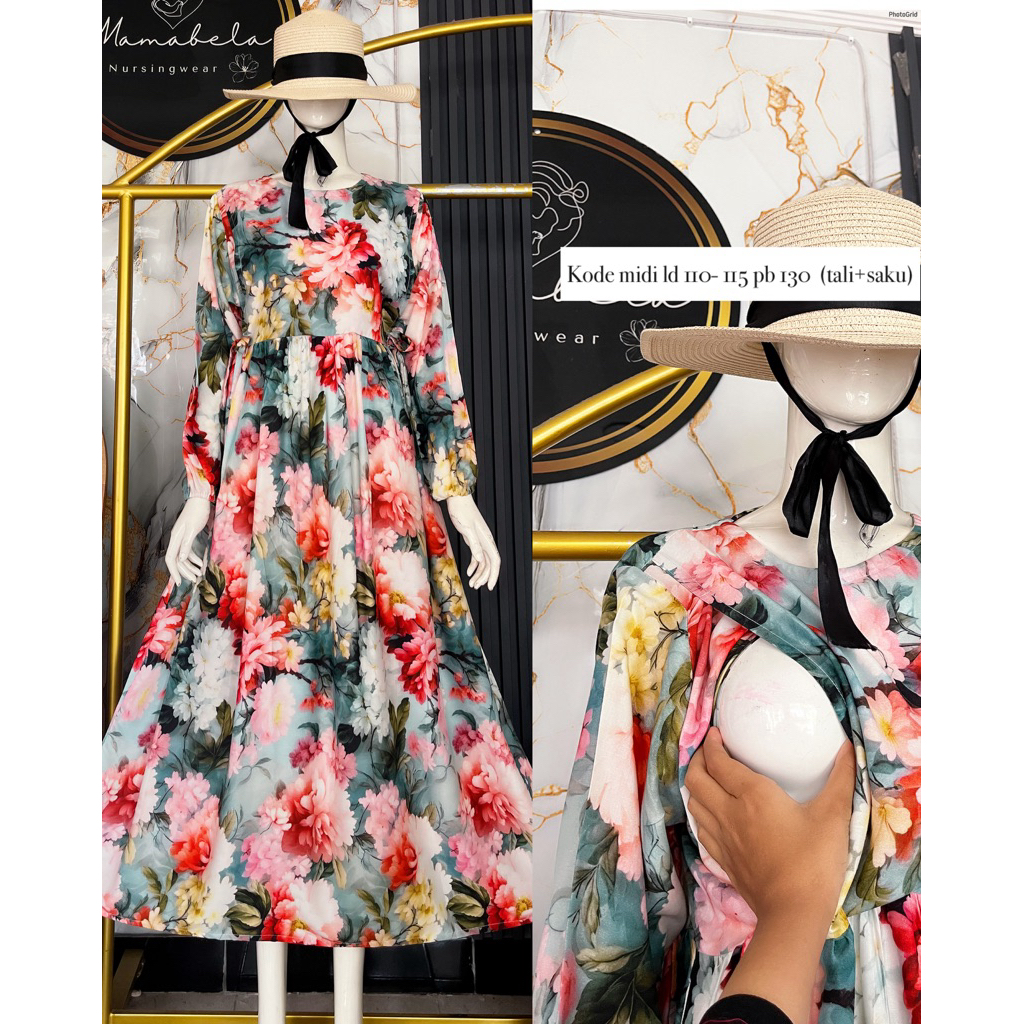 GAMIS BUSUI BUKAAN KANAN KIRI - GAMIS MENYUSUI RAYON KEKINIAN BUKAAN SAMPING - NURSINGWEAR BAJU BUSU