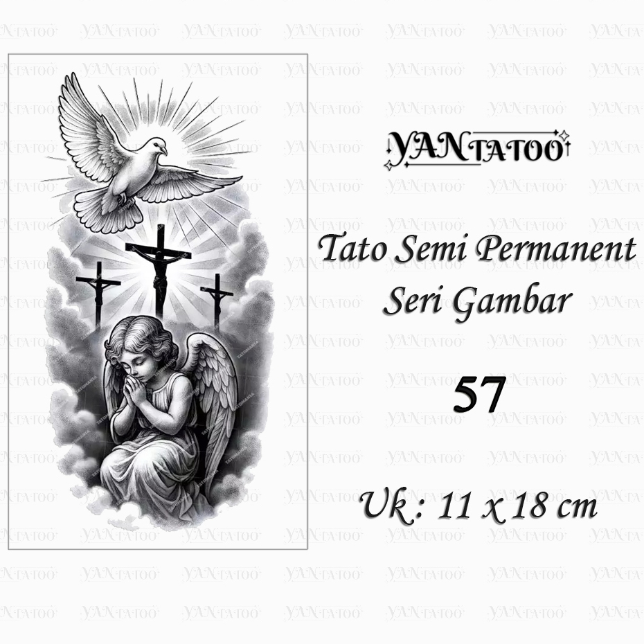 YanTatoo - Stiker Tato Semi Permanen Tahan Lama Seri Gambar 57