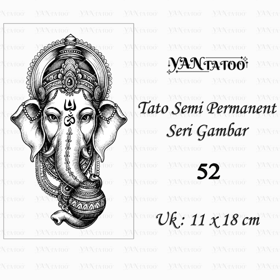 YanTatoo - Stiker Tato Semi Permanen Tahan Lama Seri Gambar 52