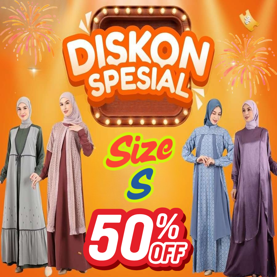 NIBRAS PROMO 50% GAMIS DEWASA SIZE S