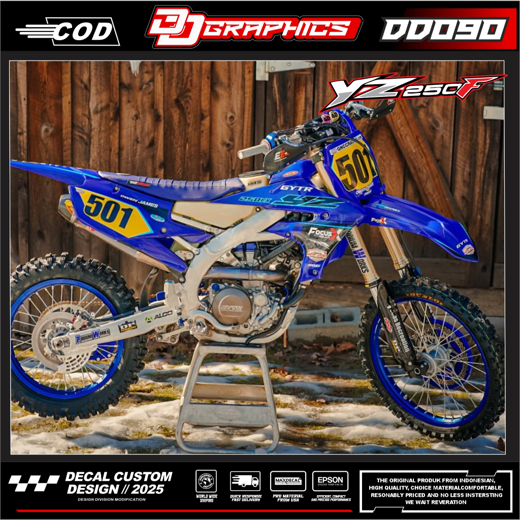 D090 DECAL STICKER YAMAHA YZ 250F NEW FREE CUSTOME DESIGN