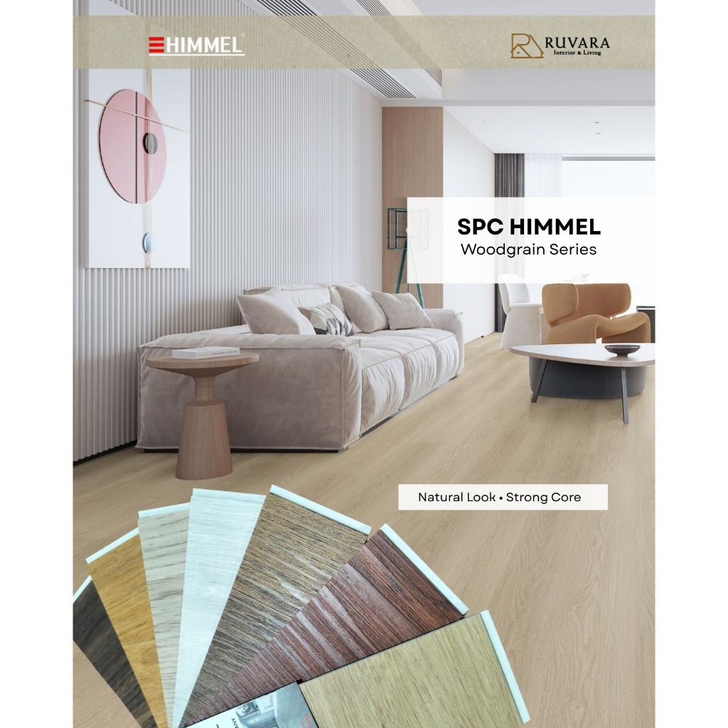SPC Flooring Himmel Woodgrain Series 5.3mm – Lantai SPC Motif Kayu Anti Air & Stabil