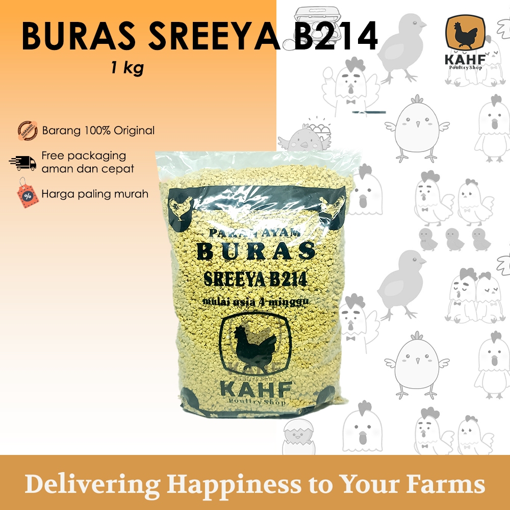 Pakan Ayam Ecer 1 kg BR2 - Sreeya B214 Ayam Buras Broiler Pedaging