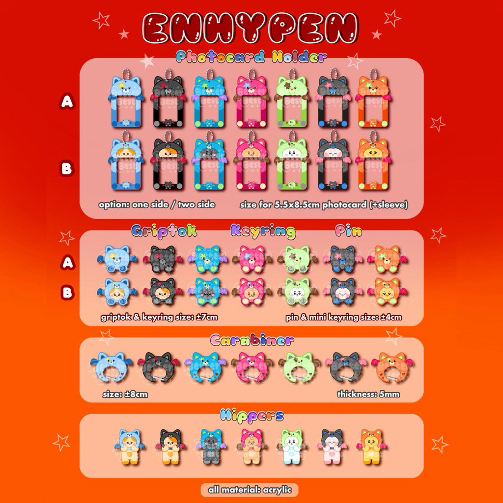 [NEW] ENHYPEN CARD HOLDER CAHOL POPSOCKET GRIPTOK PHOTOCARD CARABINER