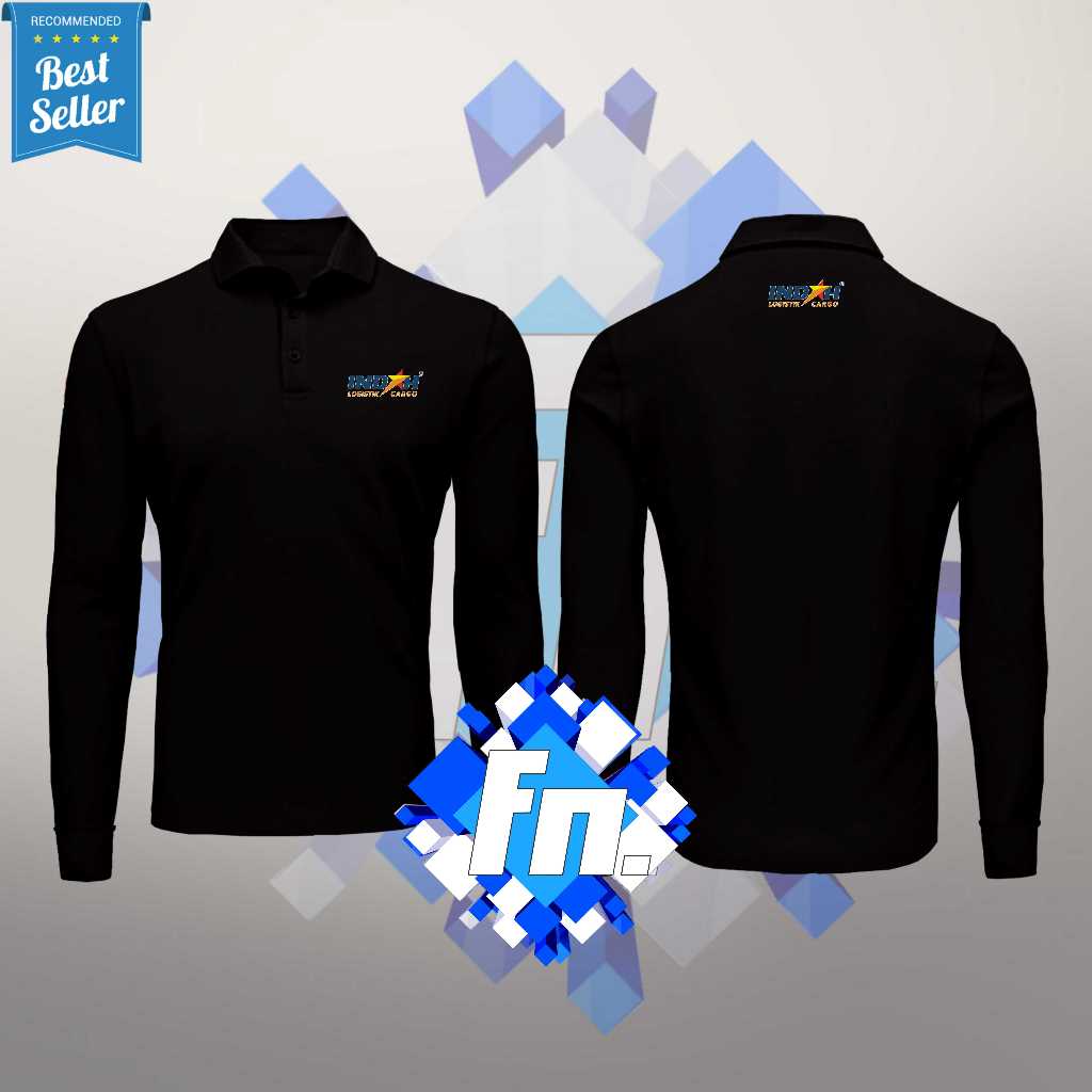 BAJU POLO SHIRT KAOS KERAH WANGKI UNISEX LENGAN PANJANG INDAH CARGO EKSPEDISI KURIR ADEM NYAMAN LEMB