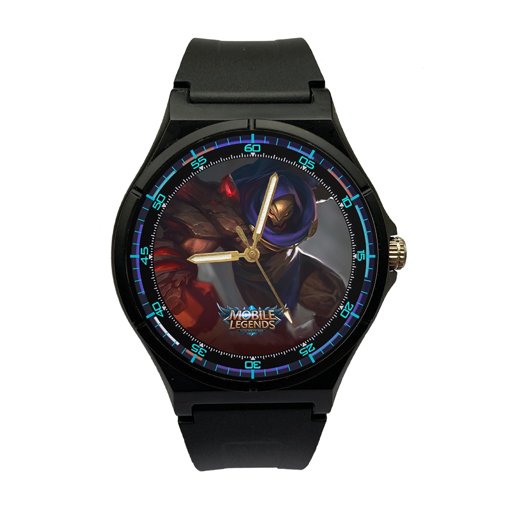 Jam Tangan Custom Pria dan Wanita Tema MOBILE LEGENDS ML ALDOUS + Box & Baterai