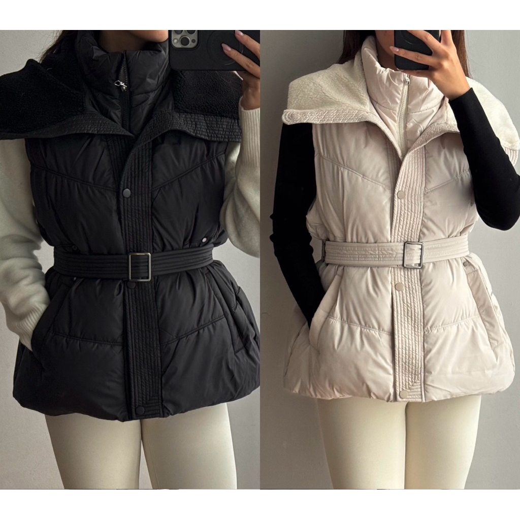 Belted Puffer Vest