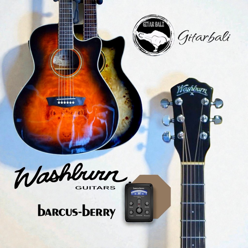 Washburn DFBACEB Gitar Akustik Elektrik Original Gitar Washburn Original