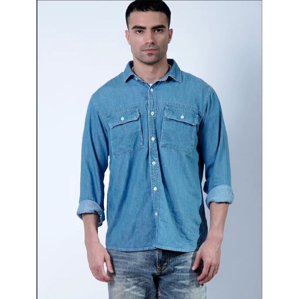 Kemeja Soft Denim 100% Original merek Lois Jeans