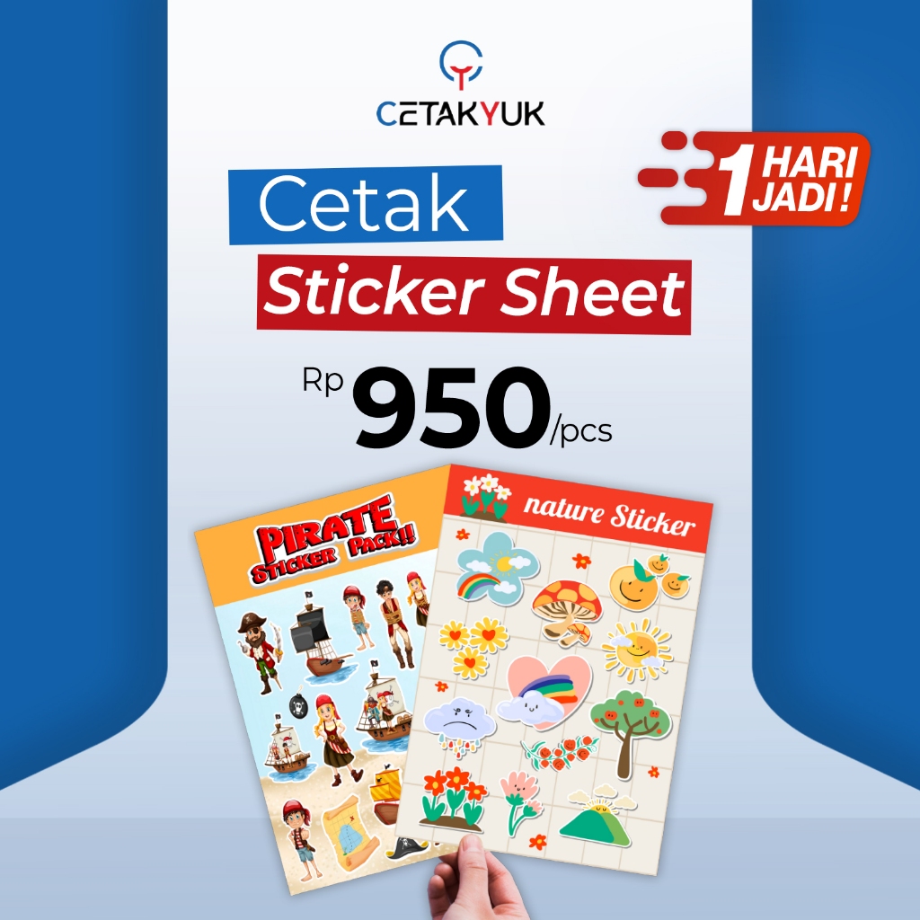 Cetak Sticker Sheet Pack A5/A6 TERMURAH / Custom Design / Merchandise