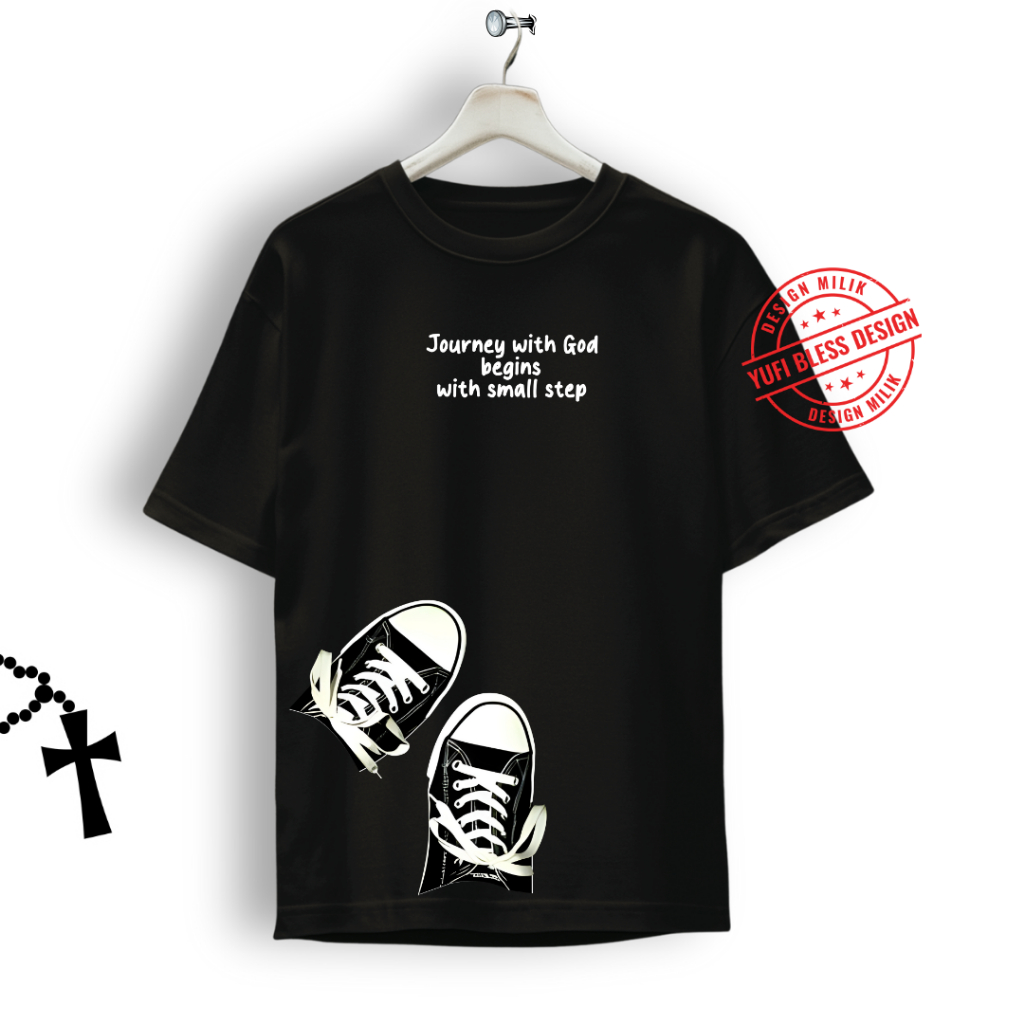 Journey with God  -T Shirt /Kaos Kristen & Katolik - Kaos Rohani Unisex S - 4XL