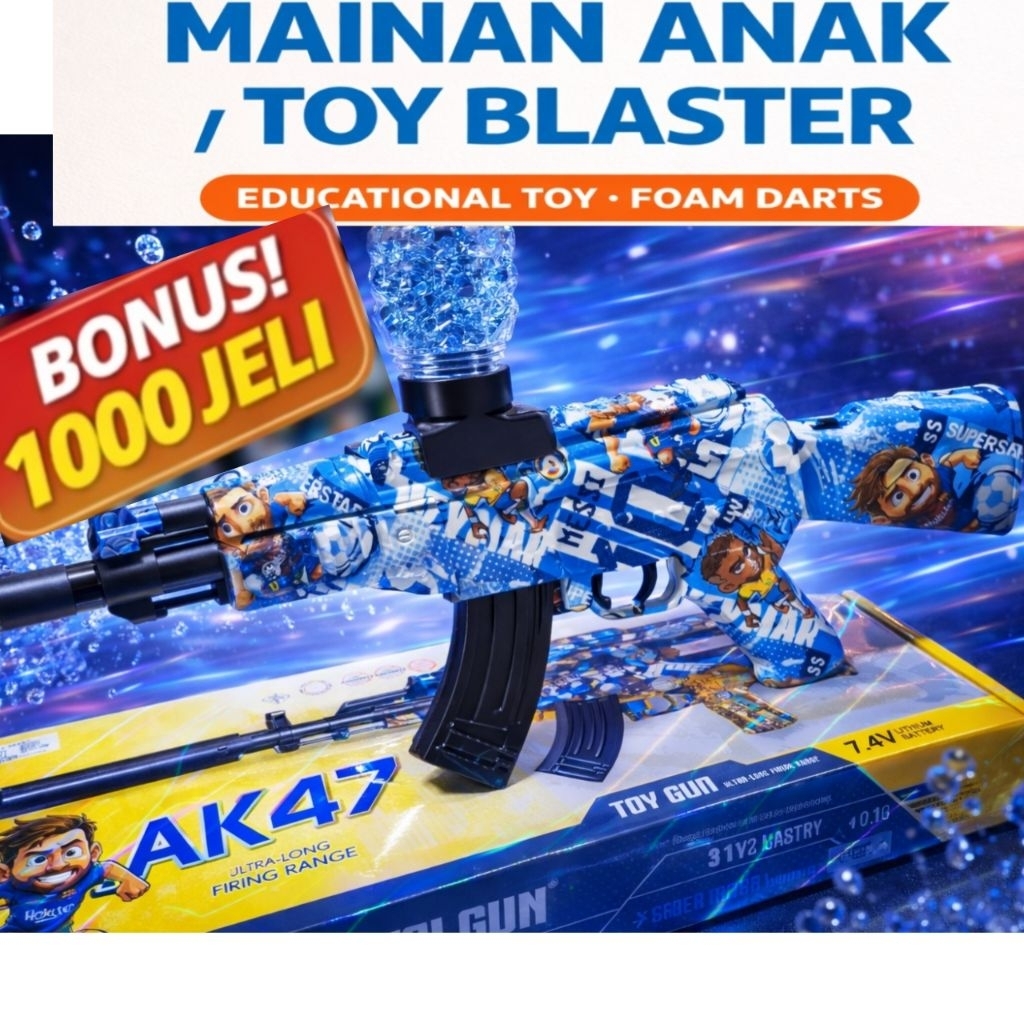 Mainan Anak Toy Blaster Ak47– Educational Toy Gel bulat