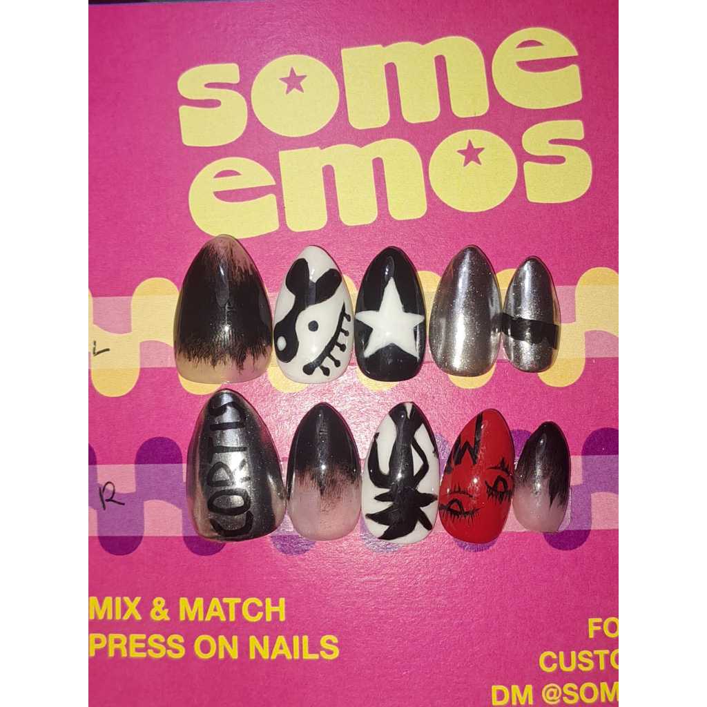 Press on nails | Kuku Palsu Cortis | Fake Nails | Martin Cortis Nails handmade Some_emoS