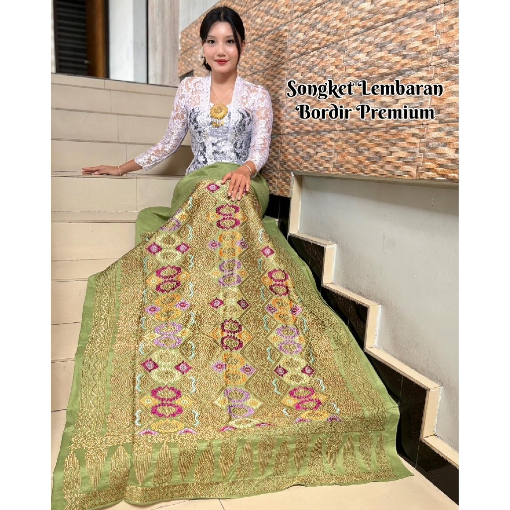 Kamen Bali SONGKET BORDIR  (kamen Lembaran)