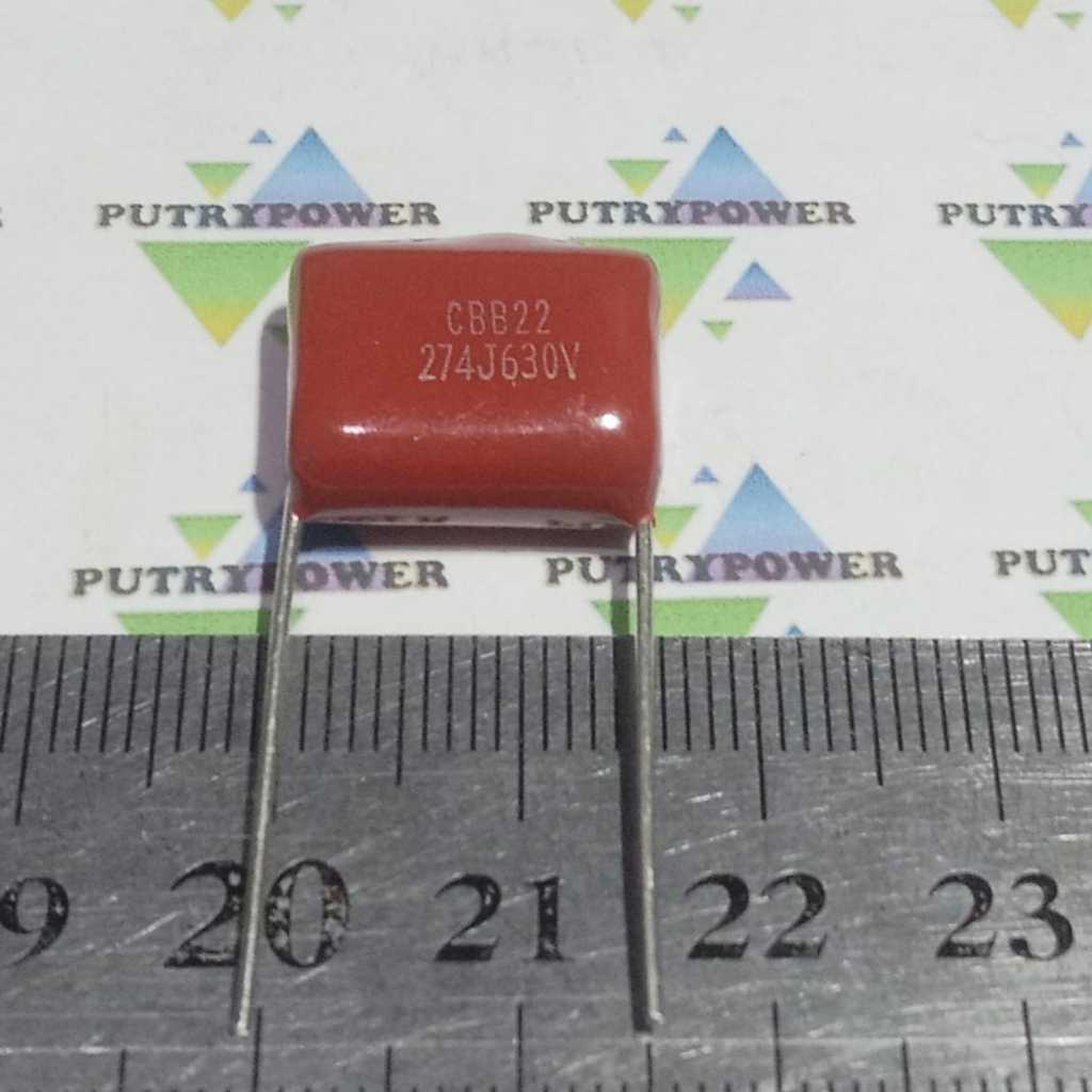 CBB22 274J630V 15mm  274  630V 270nf 270n  KAPASITOR MILAR 274j mylar 0.27uf milar MERAH  CAPACITOR 
