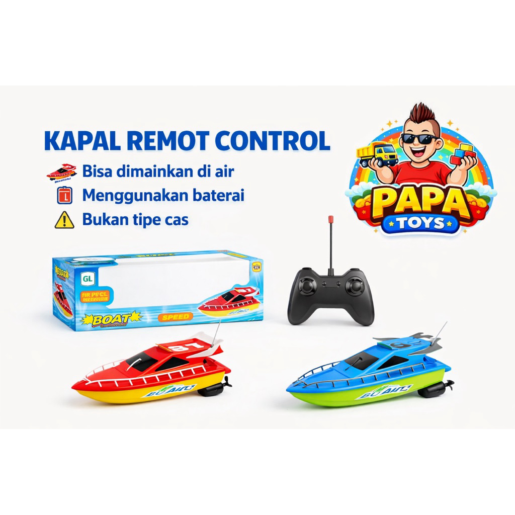 Kapal RC . mainan remot control kapal . speed boat
