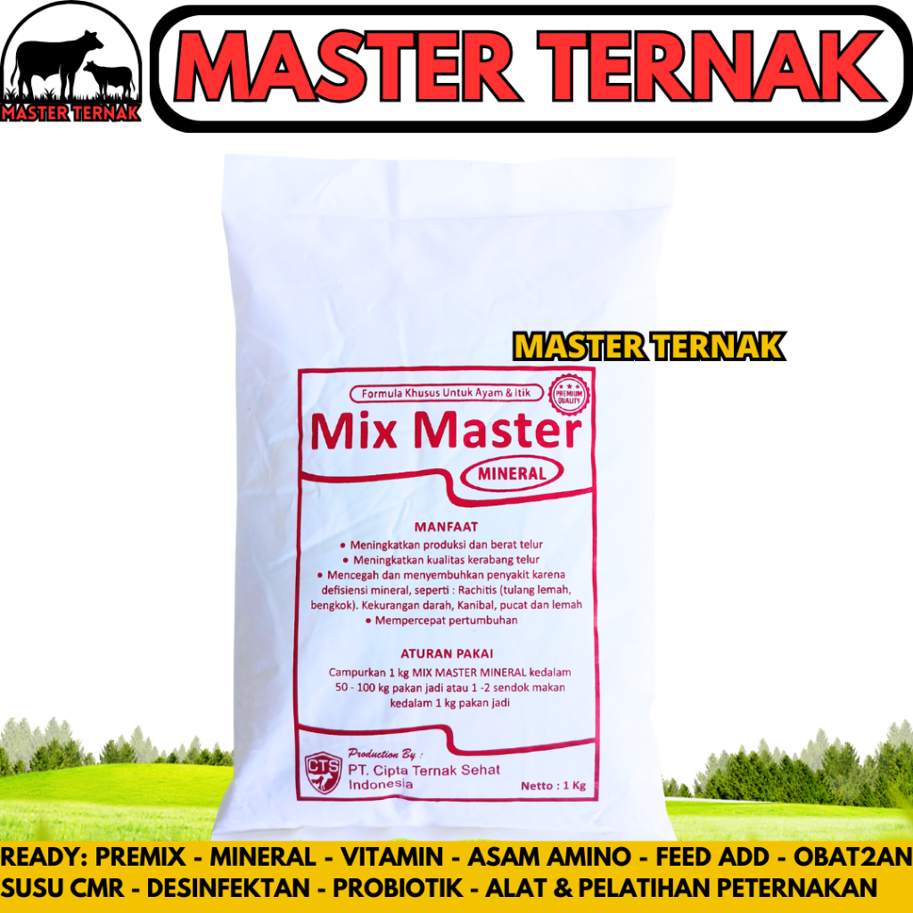 Mineral Ayam MIX MASTER MINERAL 1KG - Suplemen Mineral untuk Ayam & Itik