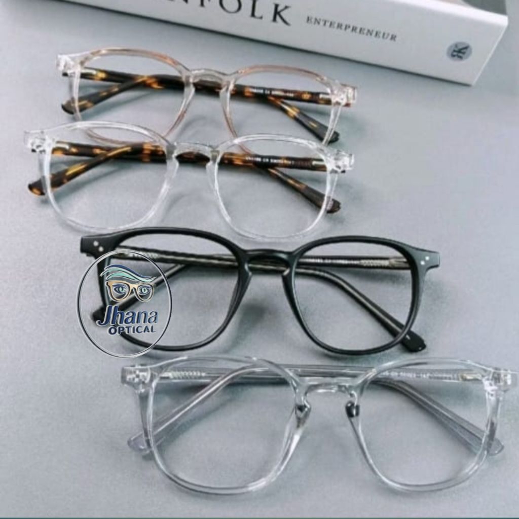 Kacamata wanita model oval anti radiasi|Frame lensa minus anti radiasi