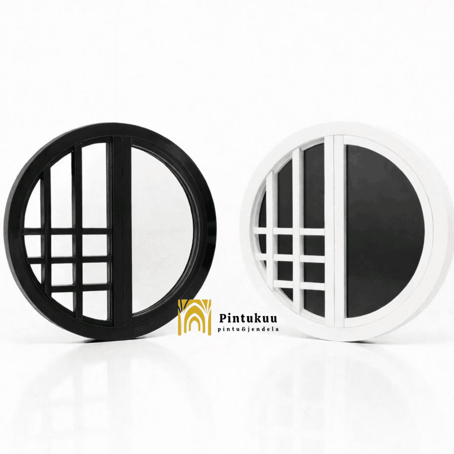 Kusen Jendela Kayu Jati Solid Jendela Rumah Minimalis Modern - JB3