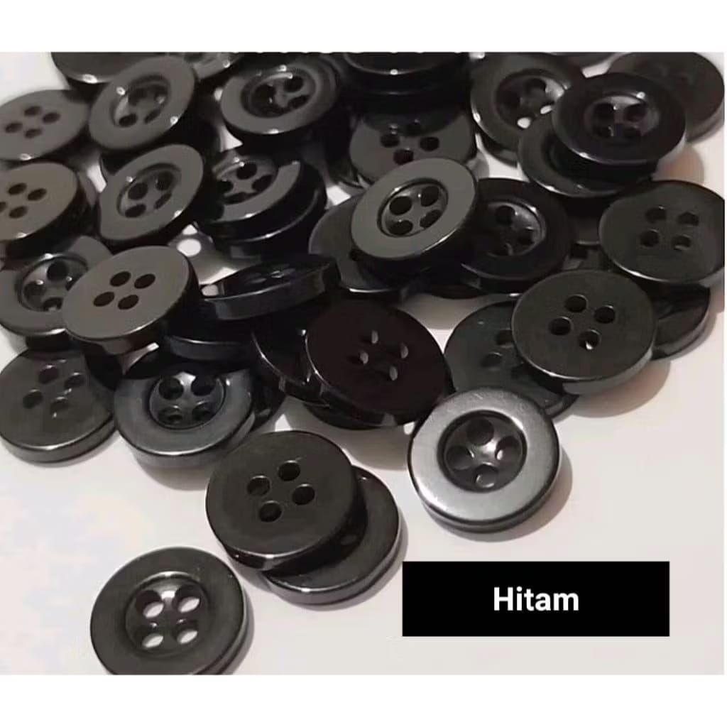 Kancing Baju warna Hitam