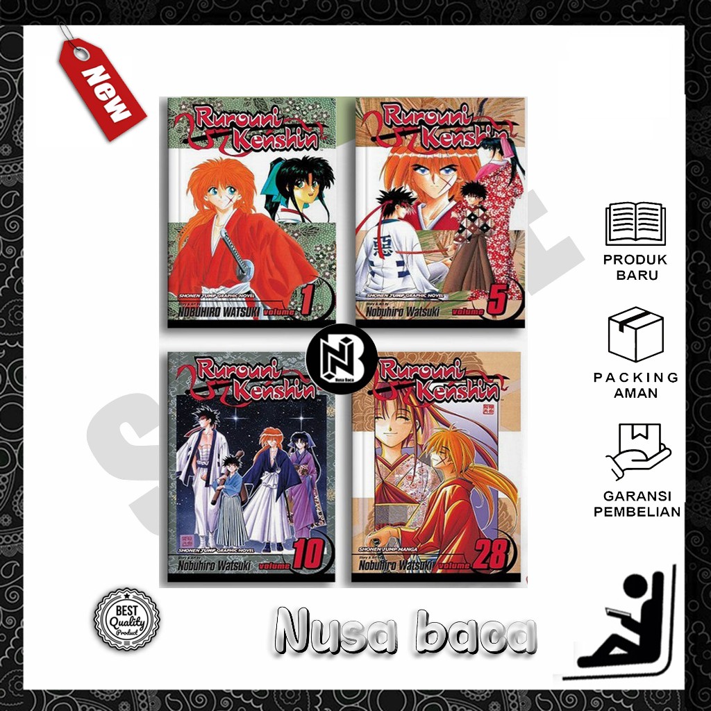 Komik Rurouni Kenshin by Nobuhiro Watsuki Vol 1-28 (English)