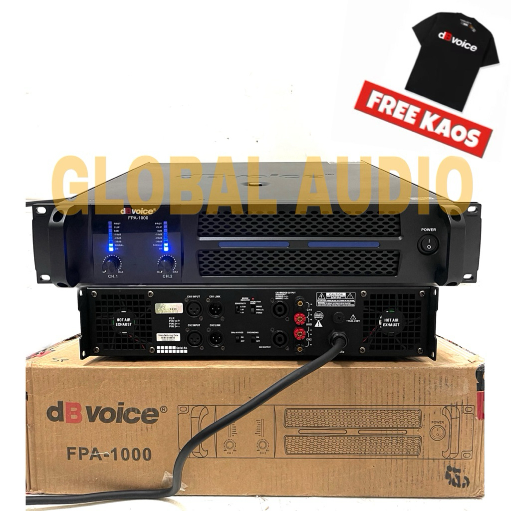 Power dBvoice FPA 1000 FPA1000 Original 2 x 1200 Watt Class H 2Ch Amplifier Power Amplifier FPA-1000