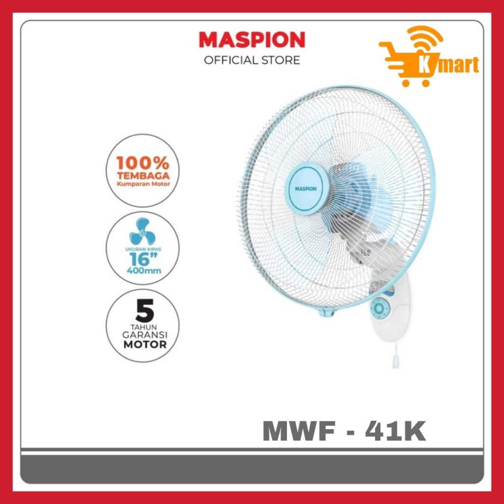 Kipas Angin Dinding Maspion MWF-41 K / Wall Fan Maspion MWF41K/ MWF 41k (16 Inch)