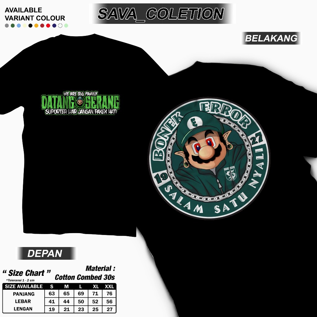 Kaos Persebaya Kaos Bonek Eror -  Bonek Mania Baju Persebaya Atribut Persebaya