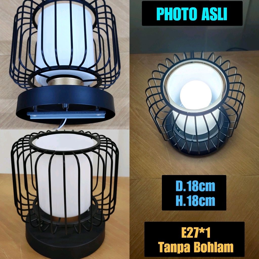 Lampu Plafon Cage + Glass Dekorasi Teras