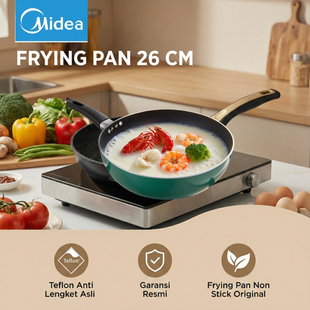 Midea | Teflon anti Lengket | Frying pan anti lengket