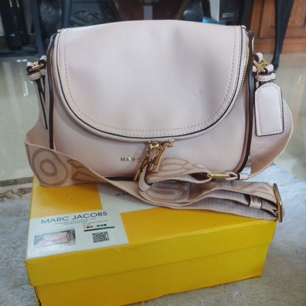 tas wanita slempang MJ warna pink soft