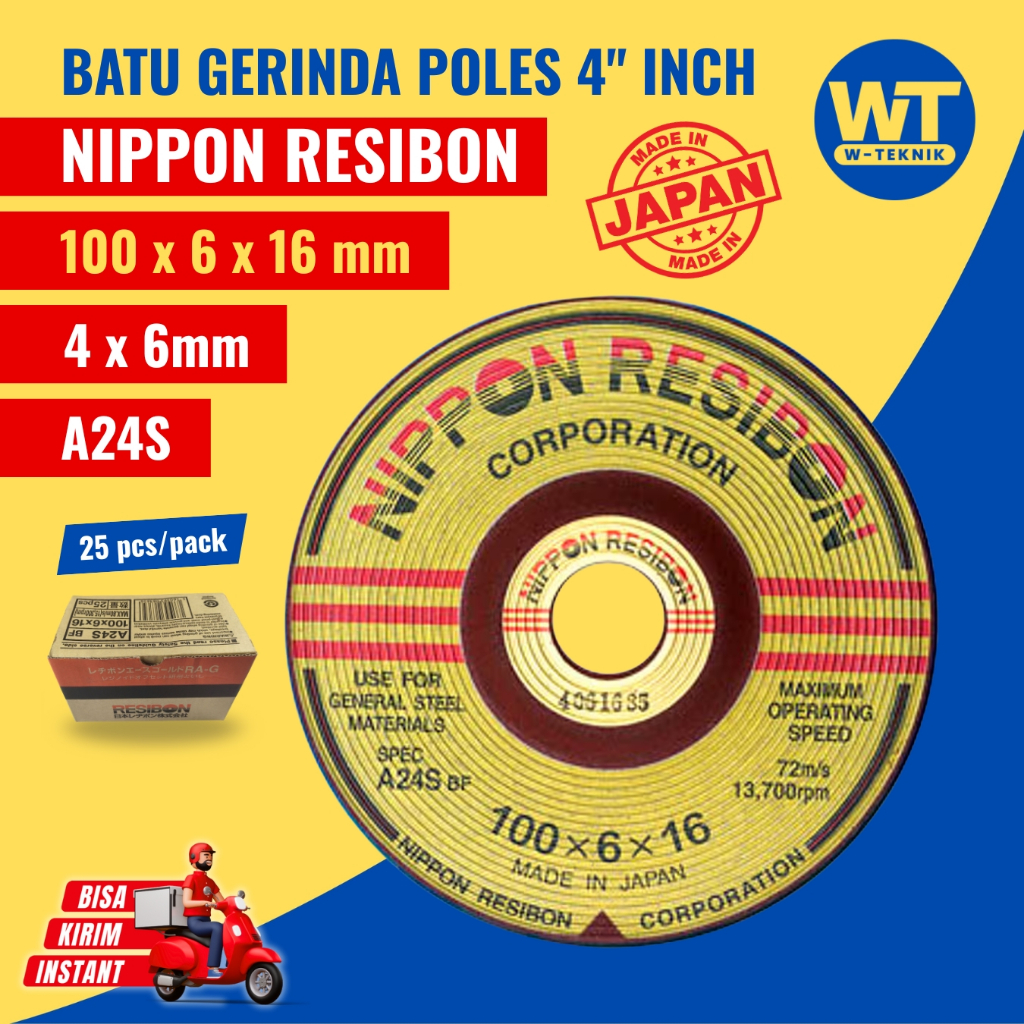 Nippon Resibon Batu Gerinda Poles 4'' Inch