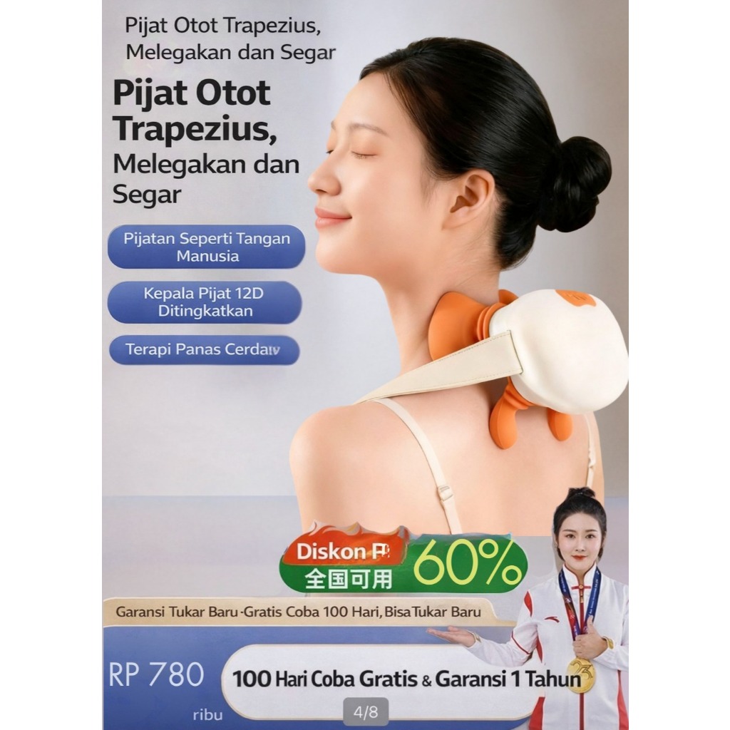 Alat Pijat Elektrik Untuk Bahu, Leher dan Pundak RDM-1080