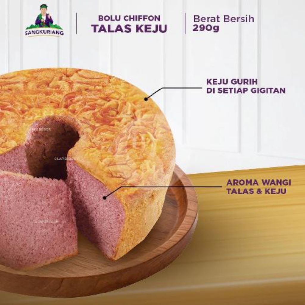 Bolu Chiffon Talas Keju Sangkuriang | Lapis Bogor Sangkuriang