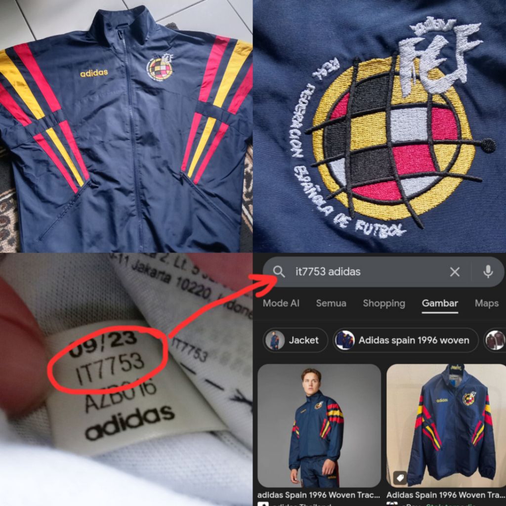 ADIDAS ORIGINAL TRACKTOP SPAIN / SPANYOL 1996