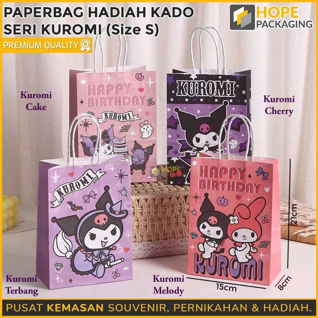 Paperbag Kertas Idul Fitri / Tas Bingkisan Snack / Tas Ultah Anak Motif / Paper Bag Kertas Motif Lov