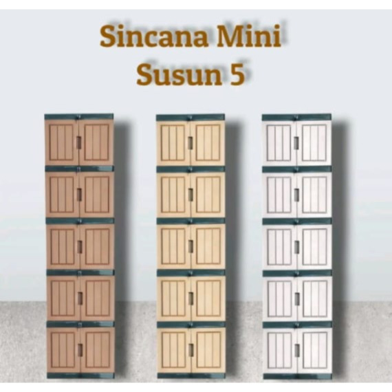 Lemari Plastik 5 Susun / Lemari 5 tingkat / SINCANA KAYU MINI - RENATA MINI - ORION MINI