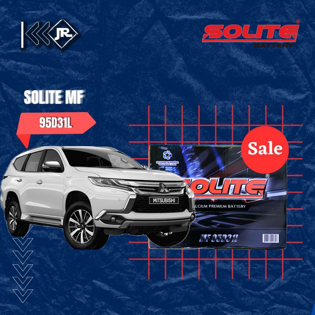 Solite MF 95D31L Aki kering untuk mobil Pajero Sport, Innova Diesel, Hilux, Fortuner