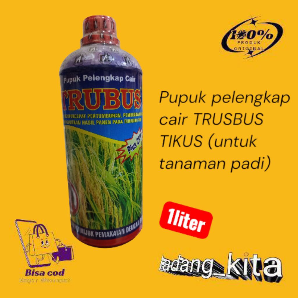 pupuk pelengkap cair BEEN TRUBUS PADI anti TIKUS kemasn 1liter
