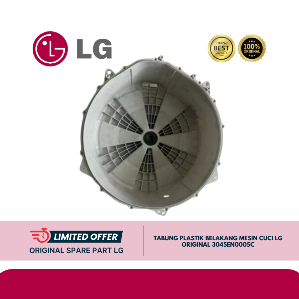 TABUNG PLASTIK BELAKANG MESIN CUCI LG FRONT LOADING WD-K1077TP WD-K8065TP WD-K8070TP ORIGINAL 3045EN