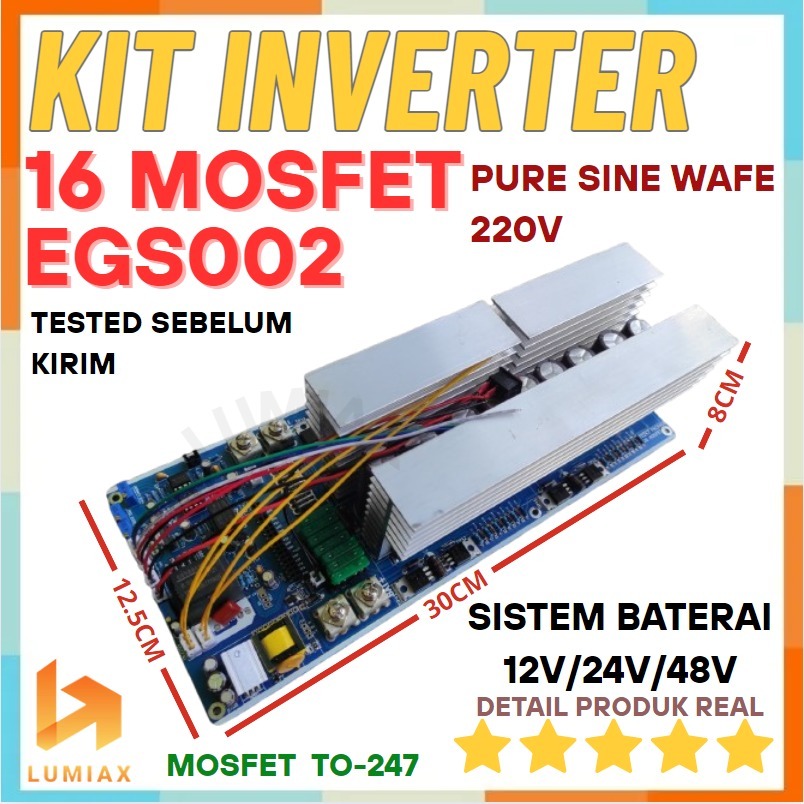 Kit power inverter 16 MOSFET W EGS002 16 FET PSW EGS002 INVERTER DC TO AC 220V MOSFET TO 247 MODUL I