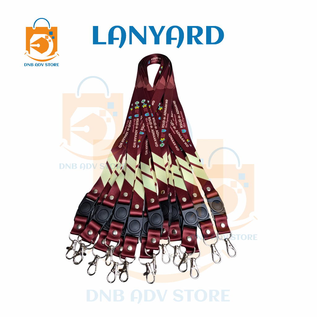 ID CARD LANYARD CUSTOM 2 SISI FULL PRINT