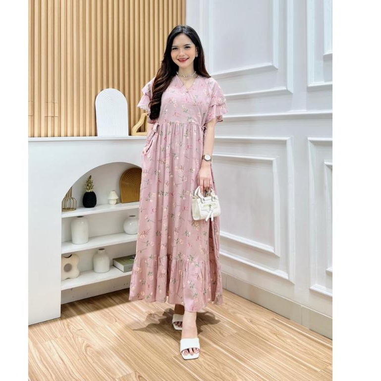 DASTER KIMONO LENGAN PENDEK // DASTER KIMONO CANTIK MOTIF KEKINIAN // DRESS SABRINA DASTER KEKINIAN