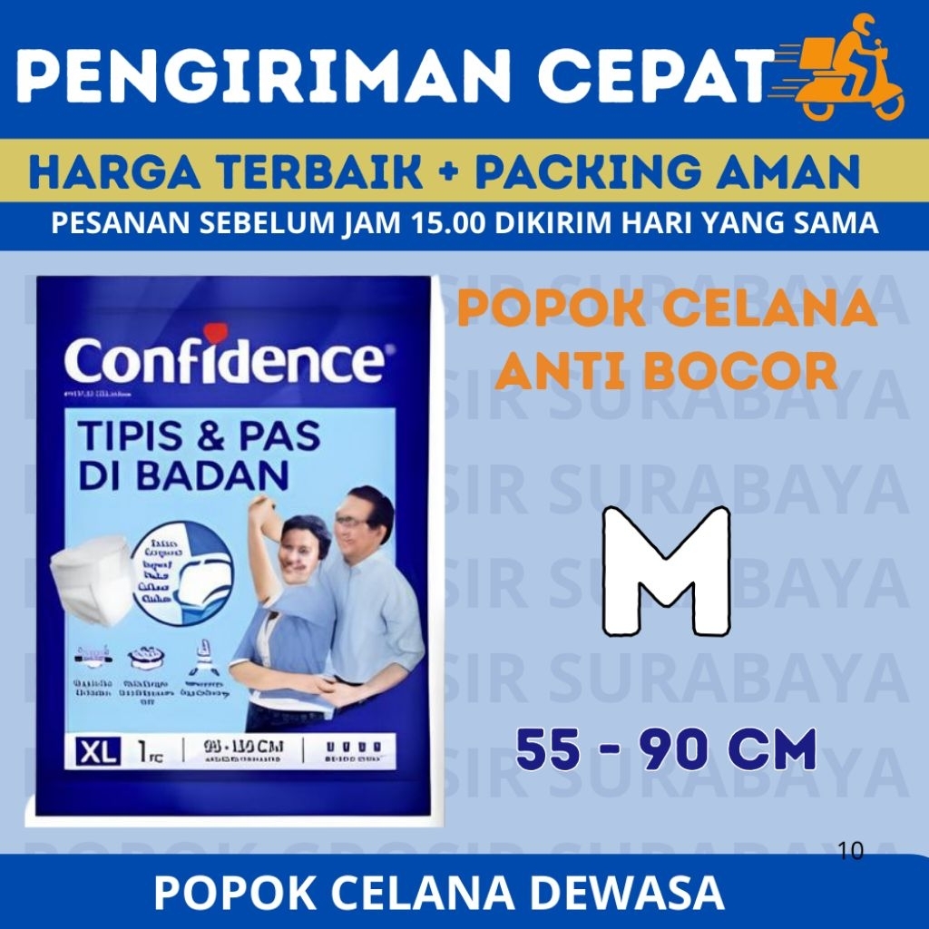 Confidence Popok Celana Dewasa Ukuran M - Confidence Popok Dewasa Ukuran M Sachet Renceng