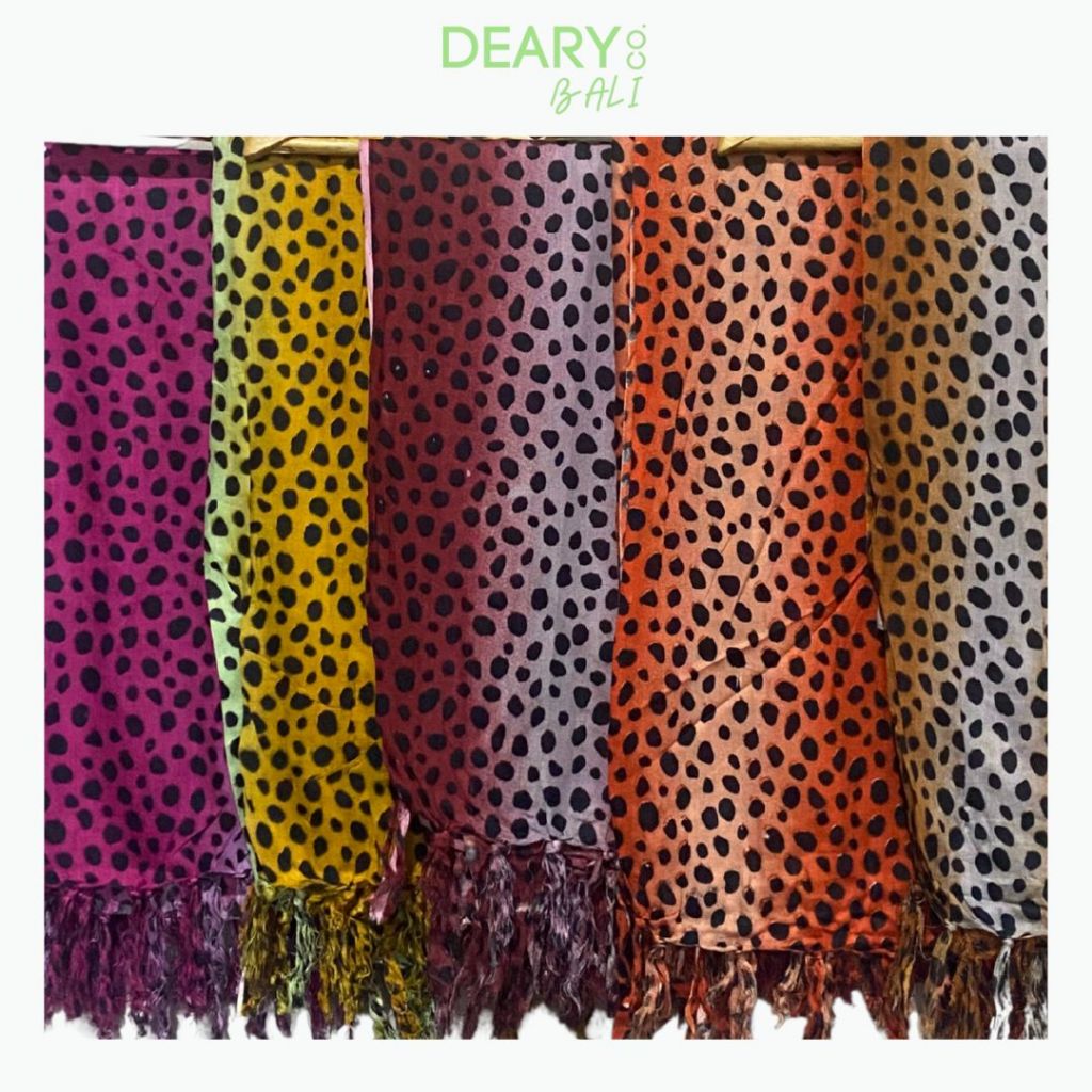 Kain Pantai Bali Motif Animal Leopard / Macan Ukuran Standart 150CM x 110CM Bahan Rayon Bali Adem Ru