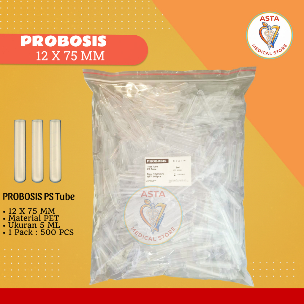 Probosis Tabung reaksi 12 x 75 mm / Test Tube