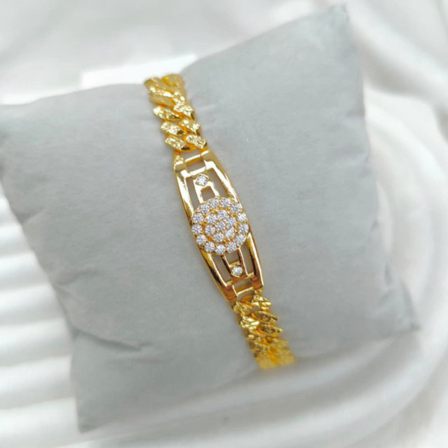 Liccili - Gelang Sisik Naga Plat - Gelang Tangan Wanita Titanium Anti Karat